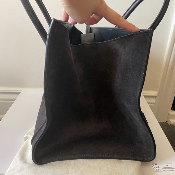 SOLD 1050 Celine Phantom Bag Blue Suede Leather Medium - Picture 4 of 8